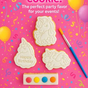 Unicorn paint your own cookie set