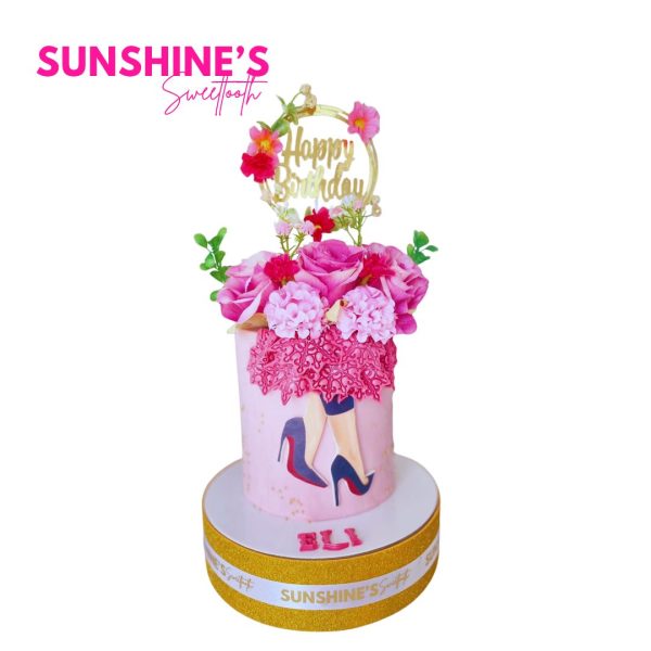 Floral Stiletto Fondant Cake 1