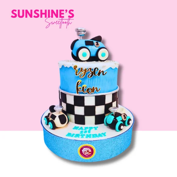 Vintage Race Car Cake
