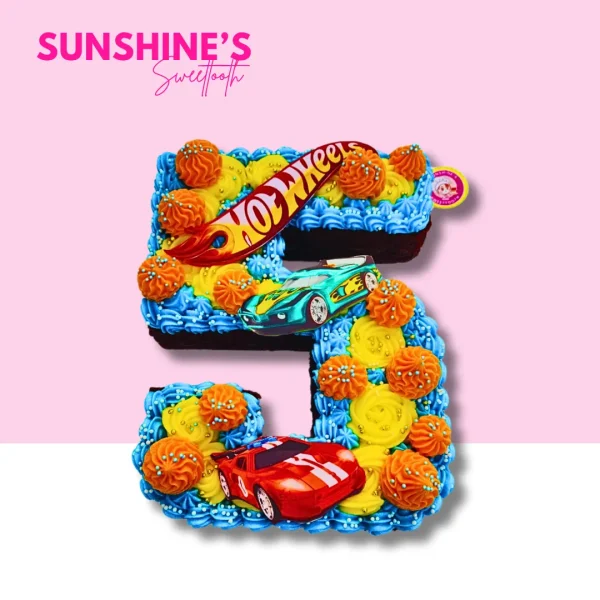 Hotwheels Number Cake