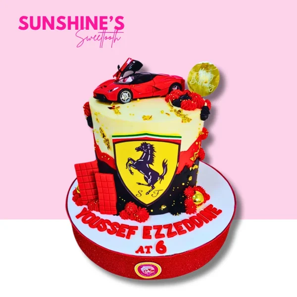 Ferrari Race Car Cake