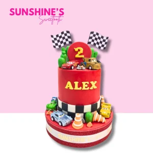 McQueen Cars Cake with Toys