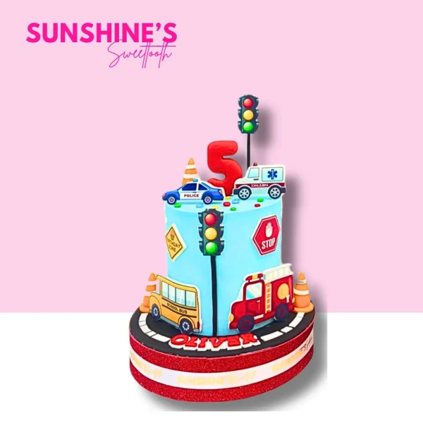 Cars Transport Cake