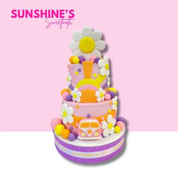 Retro Camper Van 2- Tier Cake