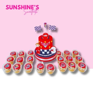 Race Car McQueen Cake Set