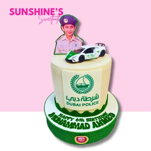Dubai Police Theme Cake
