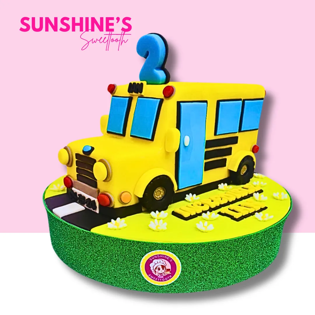 3D School Bus Cake